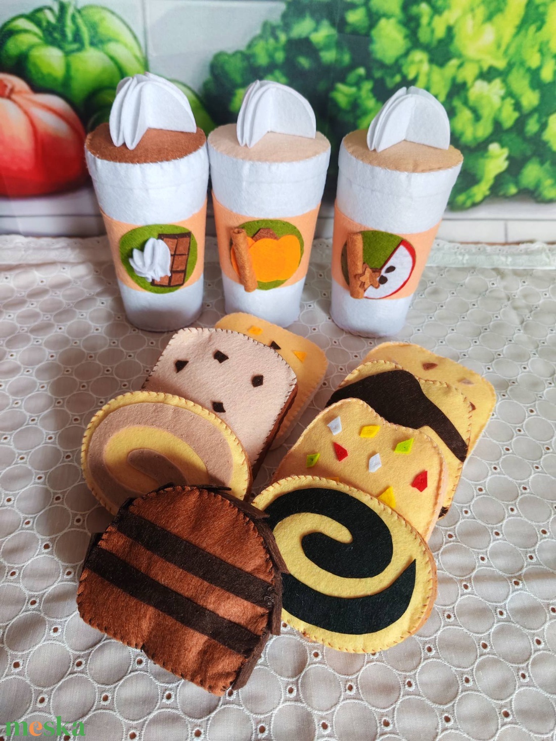 Kávé és sütemény - játék & sport - gyerekkonyha - játék ételek - Meska.hu