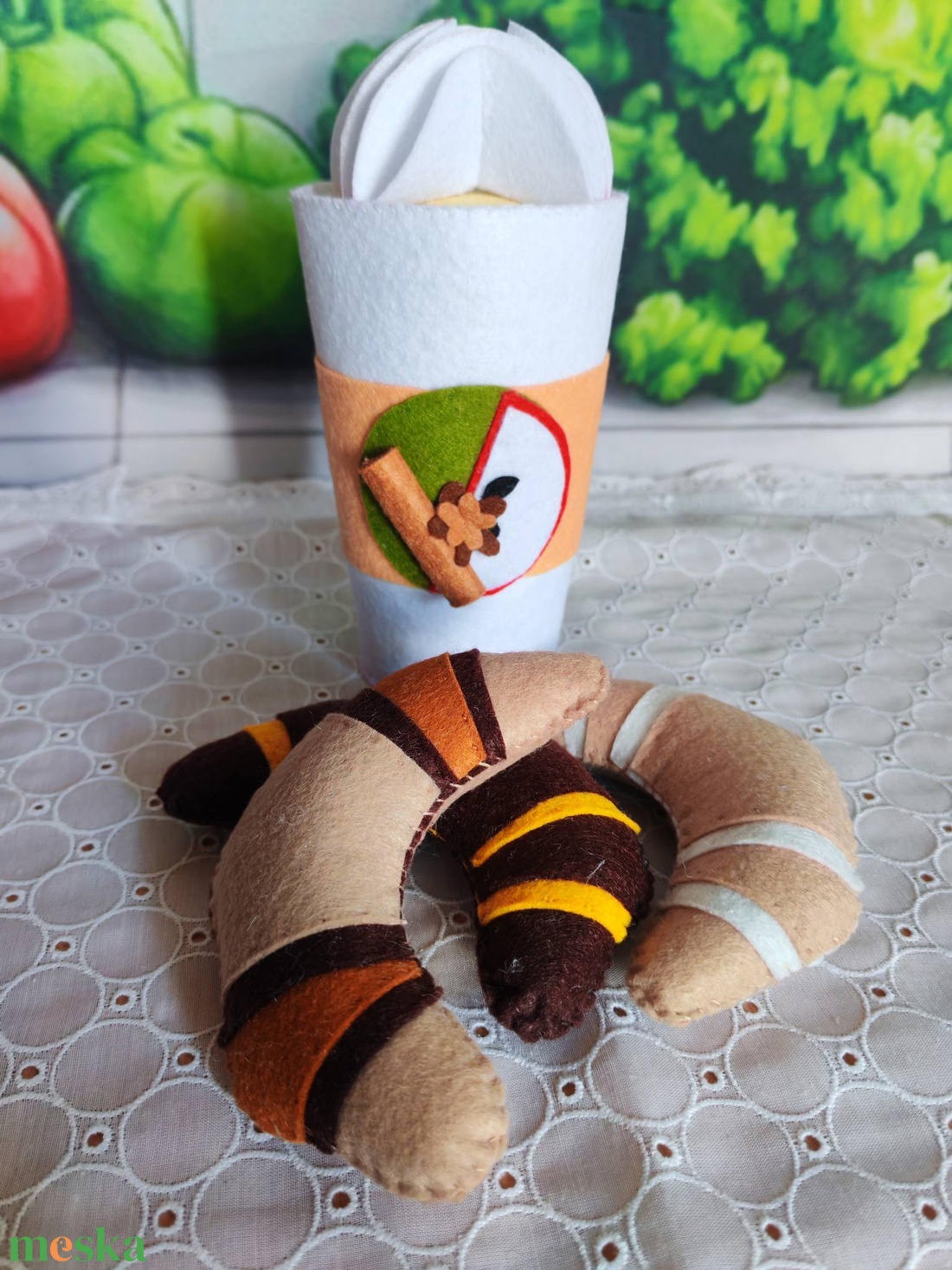 Kávé és croissant II. - játék & sport - gyerekkonyha - játék ételek - Meska.hu