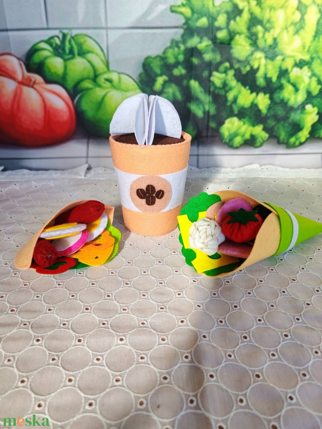 Wrap és taco kávéval - játék & sport - gyerekkonyha - játék ételek - Meska.hu