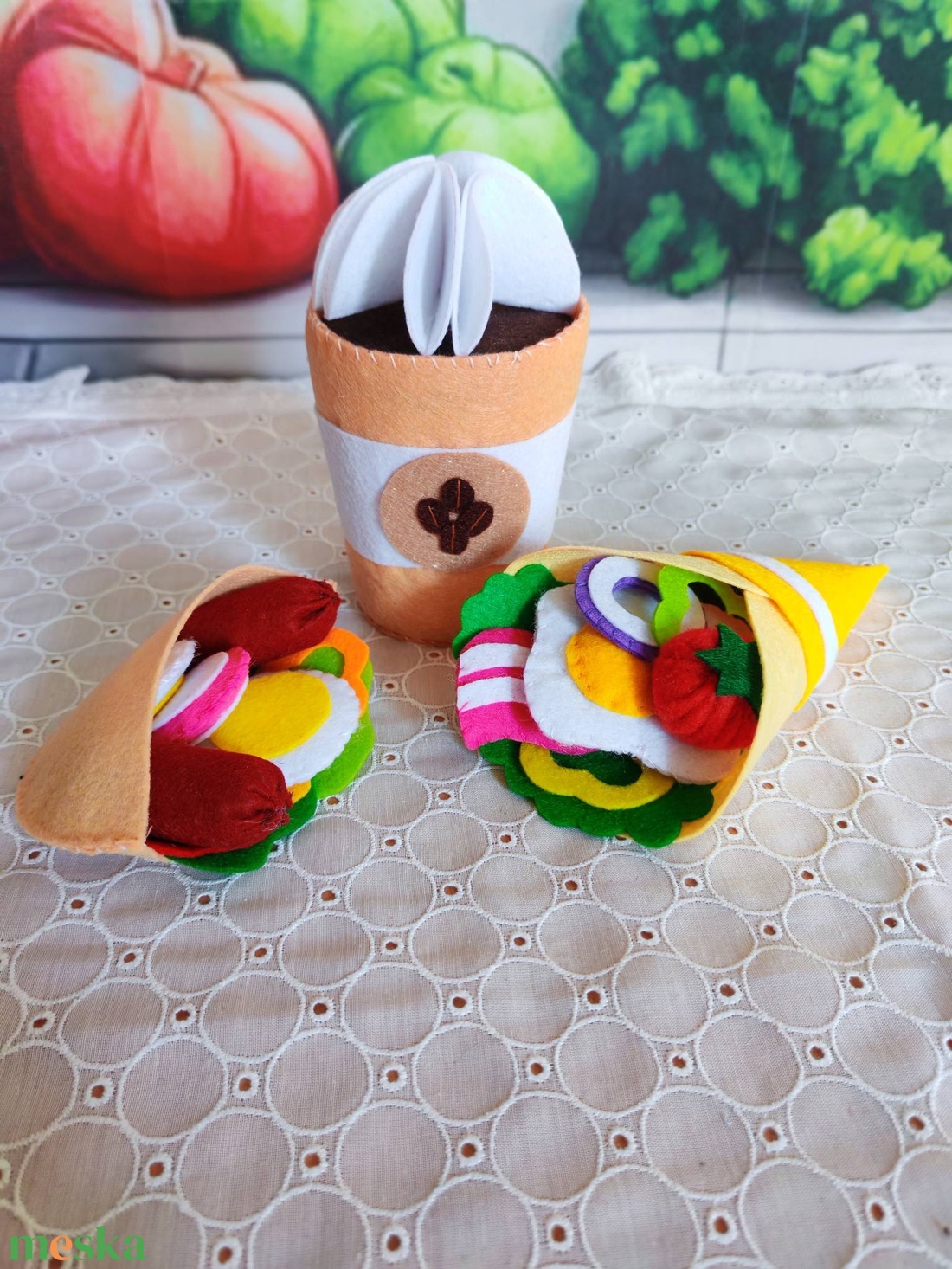 Wrap és taco kávéval - játék & sport - gyerekkonyha - játék ételek - Meska.hu