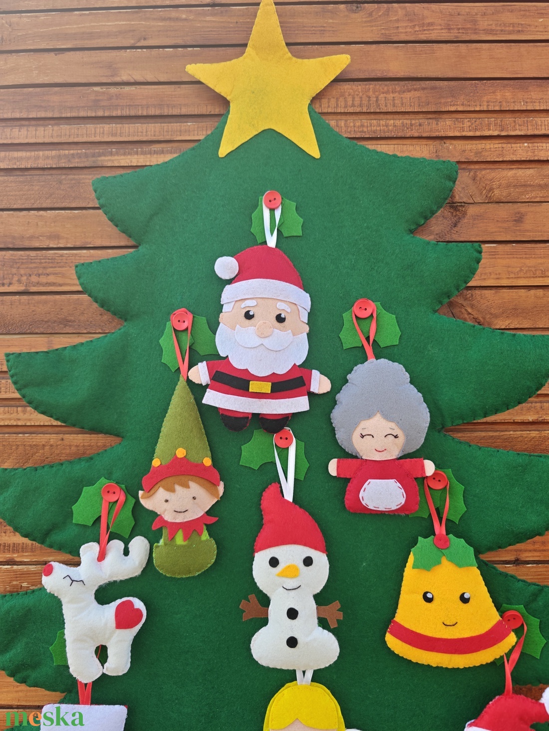Filc díszíthető fenyő - adventi naptár - karácsony - adventi díszek - adventi naptár - Meska.hu