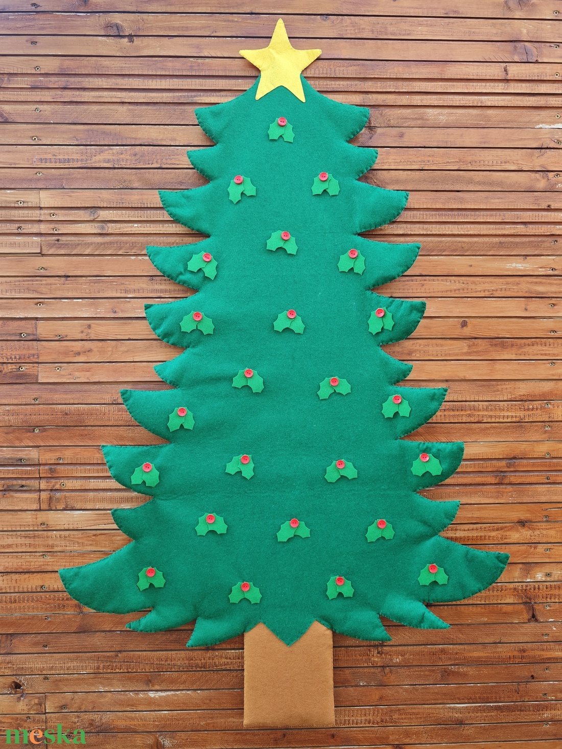 Filc díszíthető fenyő - adventi naptár - karácsony - adventi díszek - adventi naptár - Meska.hu
