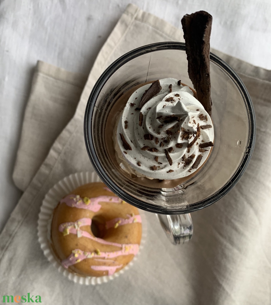 Ír jeges kávé és donut replika - művészet - makett, modell - Meska.hu Ír jeges kávé és donut replika - művészet - makett, modell - Meska.hu