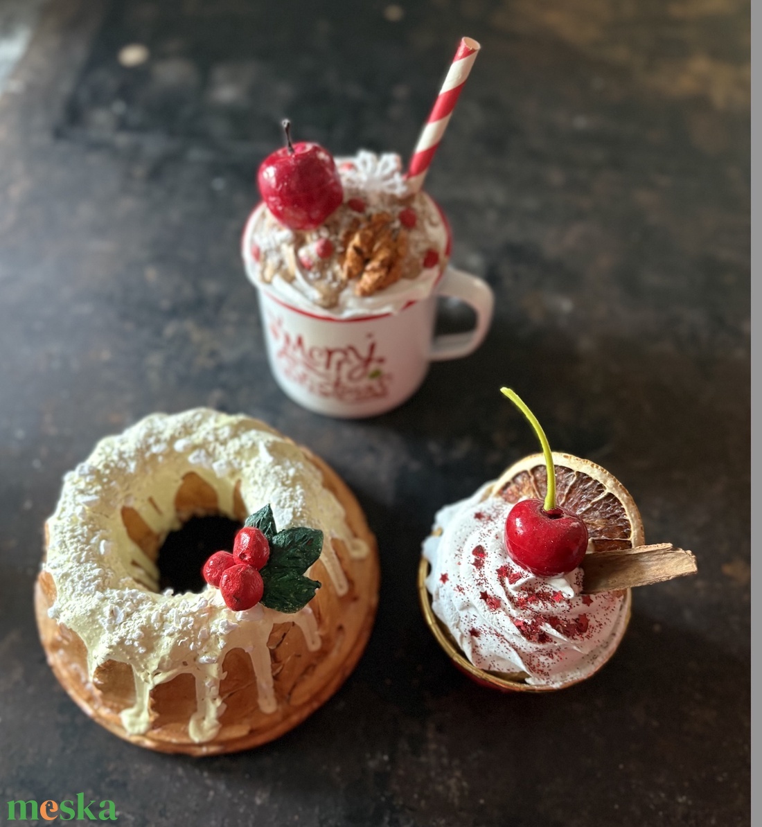 Karácsonyi édesség szett - karácsony - karácsonyi lakásdekoráció - karácsonyi lakásdíszek - Meska.hu