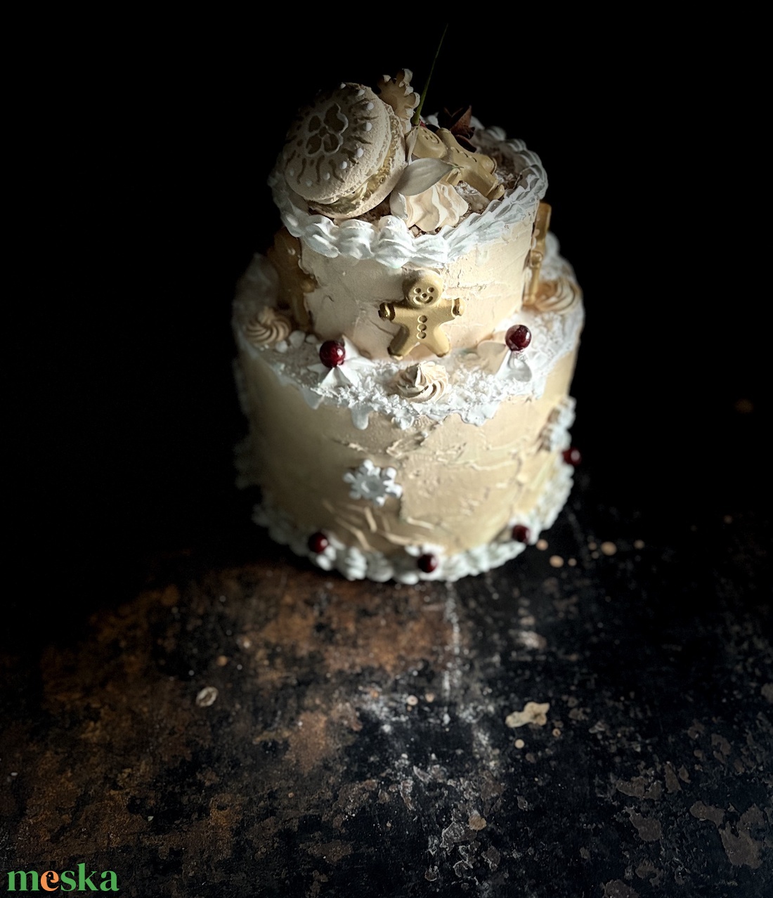Karácsonyi torta replika - karácsony - karácsonyi lakásdekoráció - karácsonyi lakásdíszek - Meska.hu