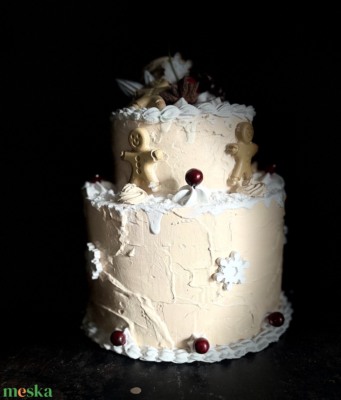Karácsonyi torta replika - karácsony - karácsonyi lakásdekoráció - karácsonyi lakásdíszek - Meska.hu