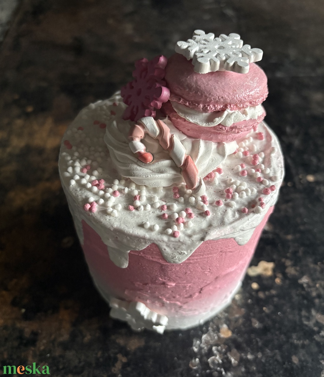 Karácsonyi torta replika - karácsony - karácsonyi lakásdekoráció - karácsonyi lakásdíszek - Meska.hu