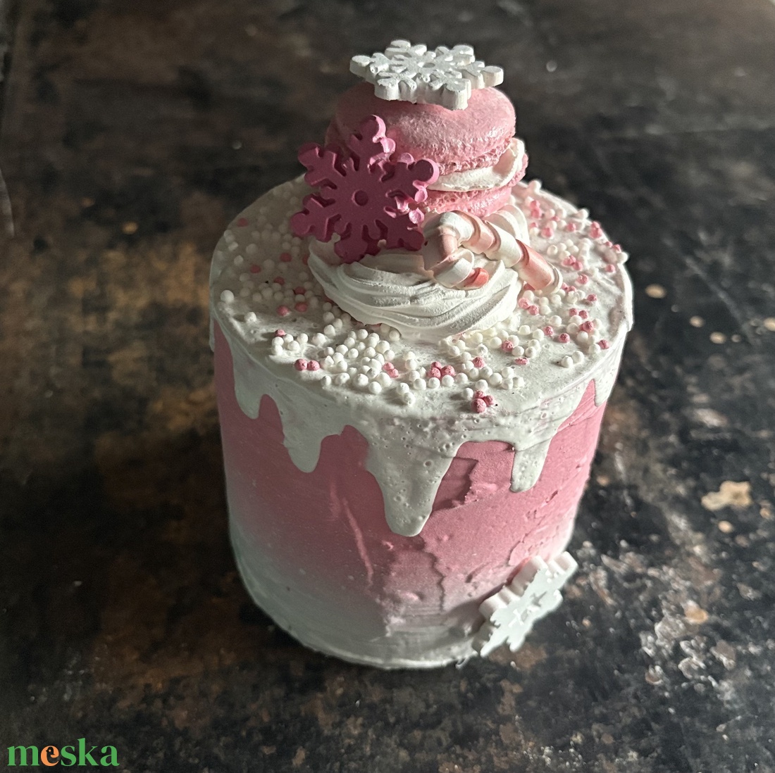 Karácsonyi torta replika - karácsony - karácsonyi lakásdekoráció - karácsonyi lakásdíszek - Meska.hu