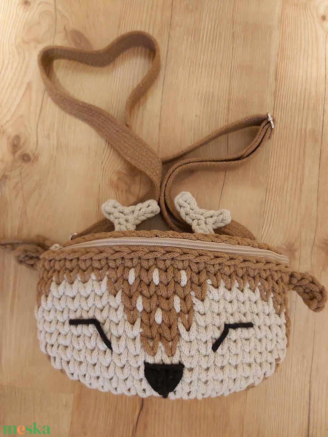 Horgolt gida övtáska újrahasznosított pamut zsinórfonalból  - táska & tok - kézitáska & válltáska - válltáska - Meska.hu