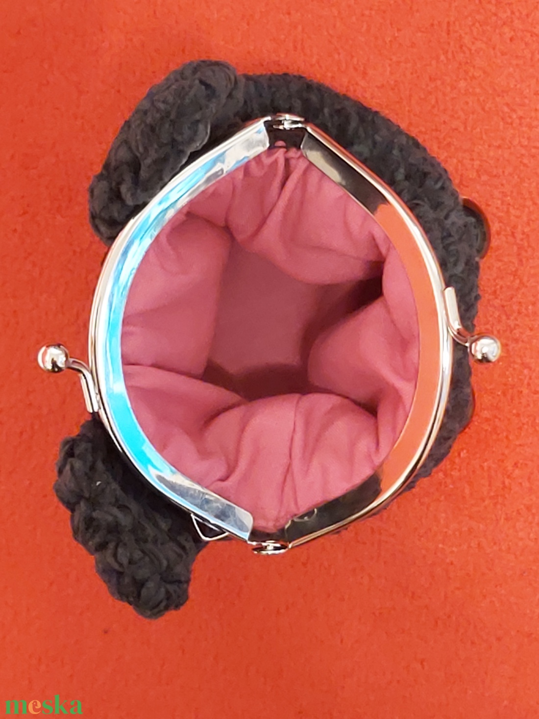 Mini horgolt cica pénztárca - táska & tok - pénztárca & más tok - aprópénztartó - Meska.hu