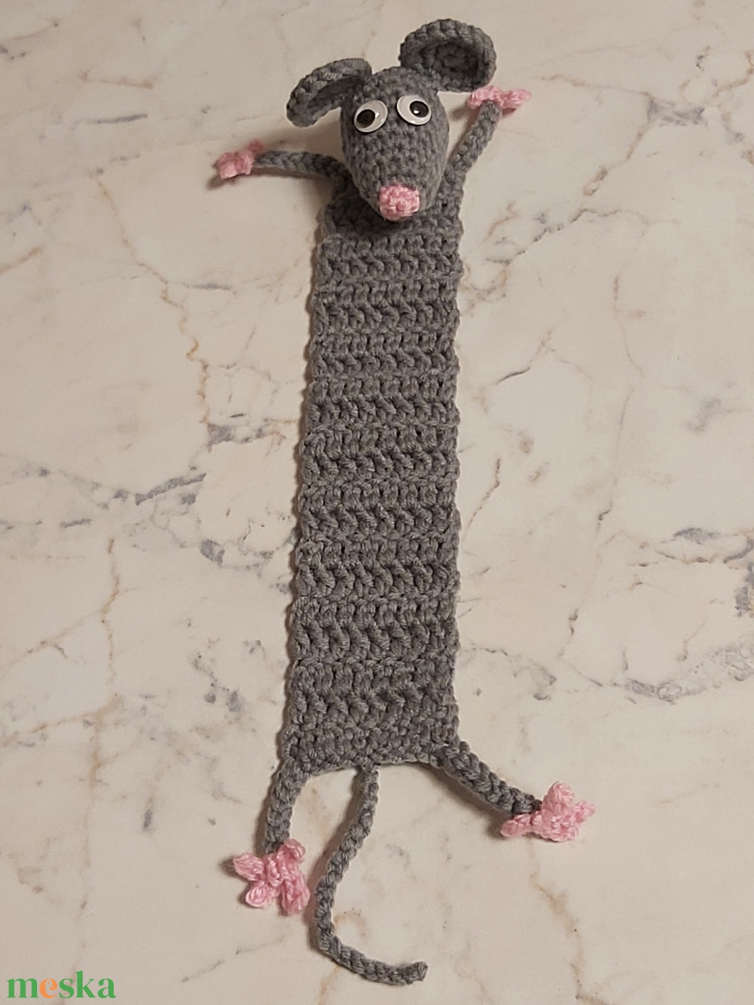 Horgolt egérke könyvjelző - könyv & zene - könyvjelző - Meska.hu