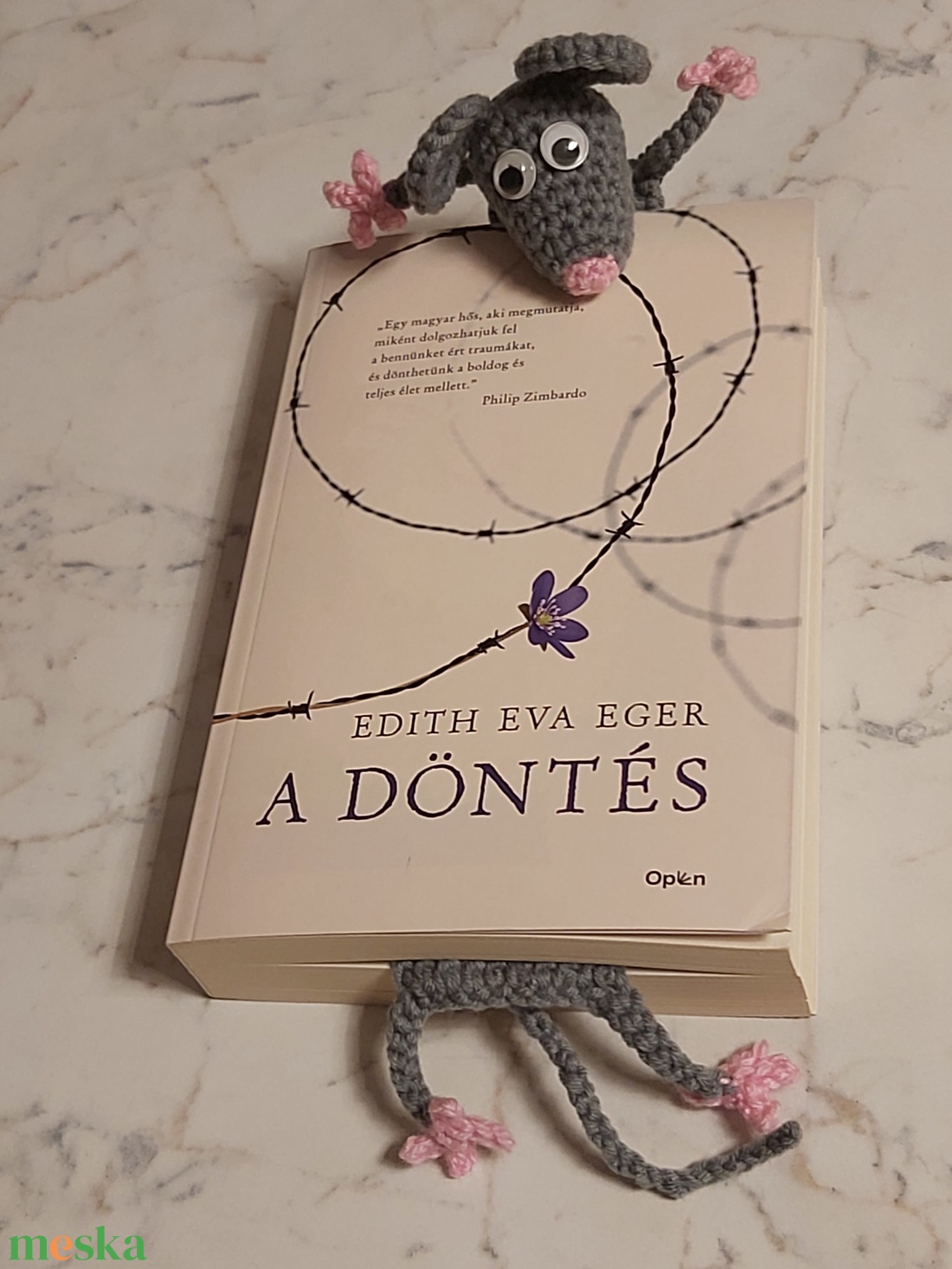 Horgolt egérke könyvjelző - könyv & zene - könyvjelző - Meska.hu