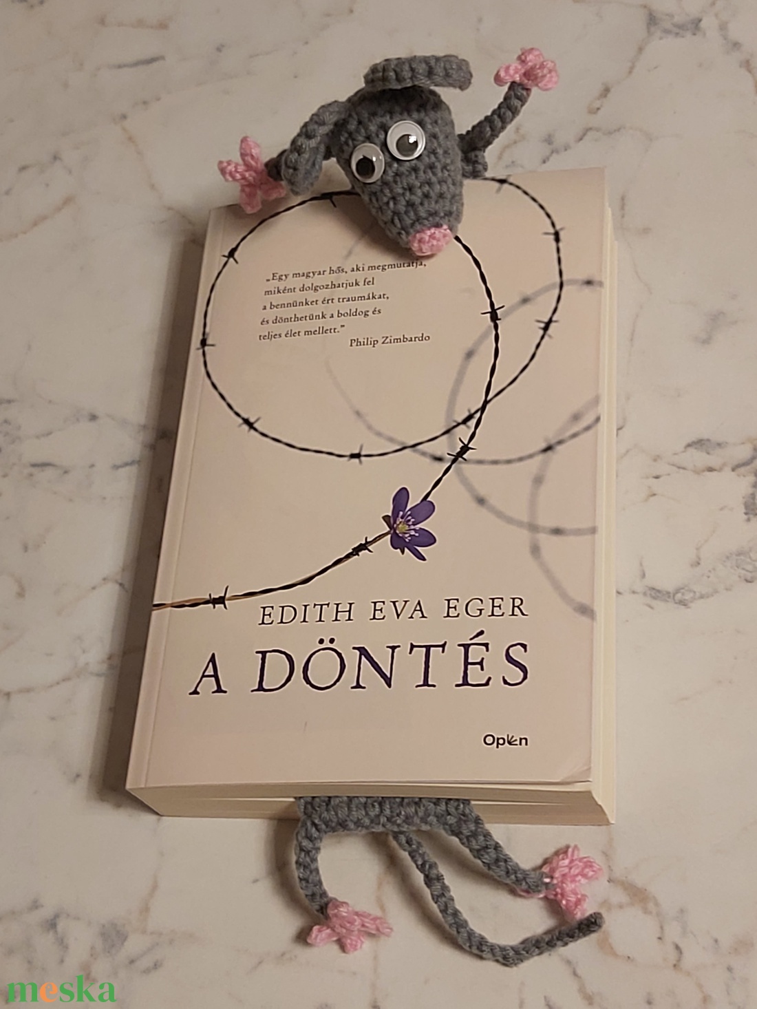 Horgolt egérke könyvjelző - könyv & zene - könyvjelző - Meska.hu