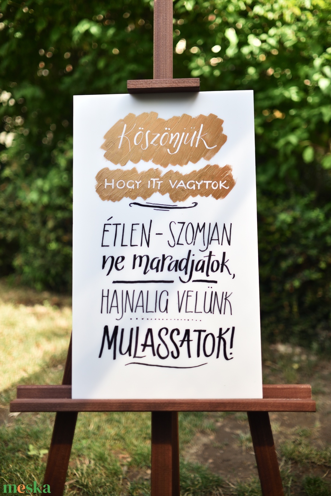 Plexi üdvözlő tábla, köszöntő tábla - esküvő - dekoráció - helyszíni dekor - Meska.hu
