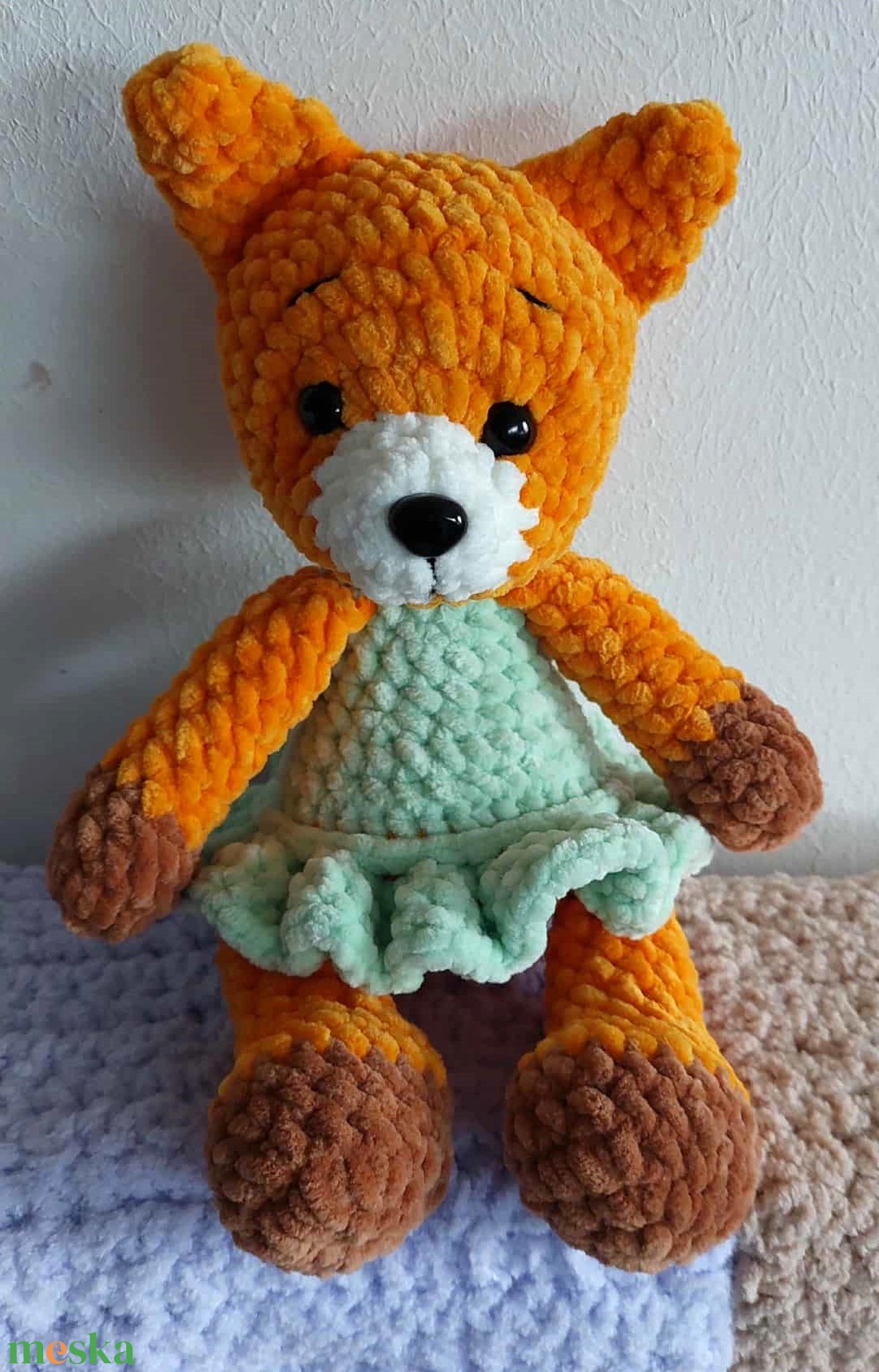 Huncutka - horgolt róka 28 cm - játék & sport - plüssállat & játékfigura - róka - Meska.hu Huncutka - horgolt róka 28 cm - játék & sport - plüssállat & játékfigura - róka - Meska.hu