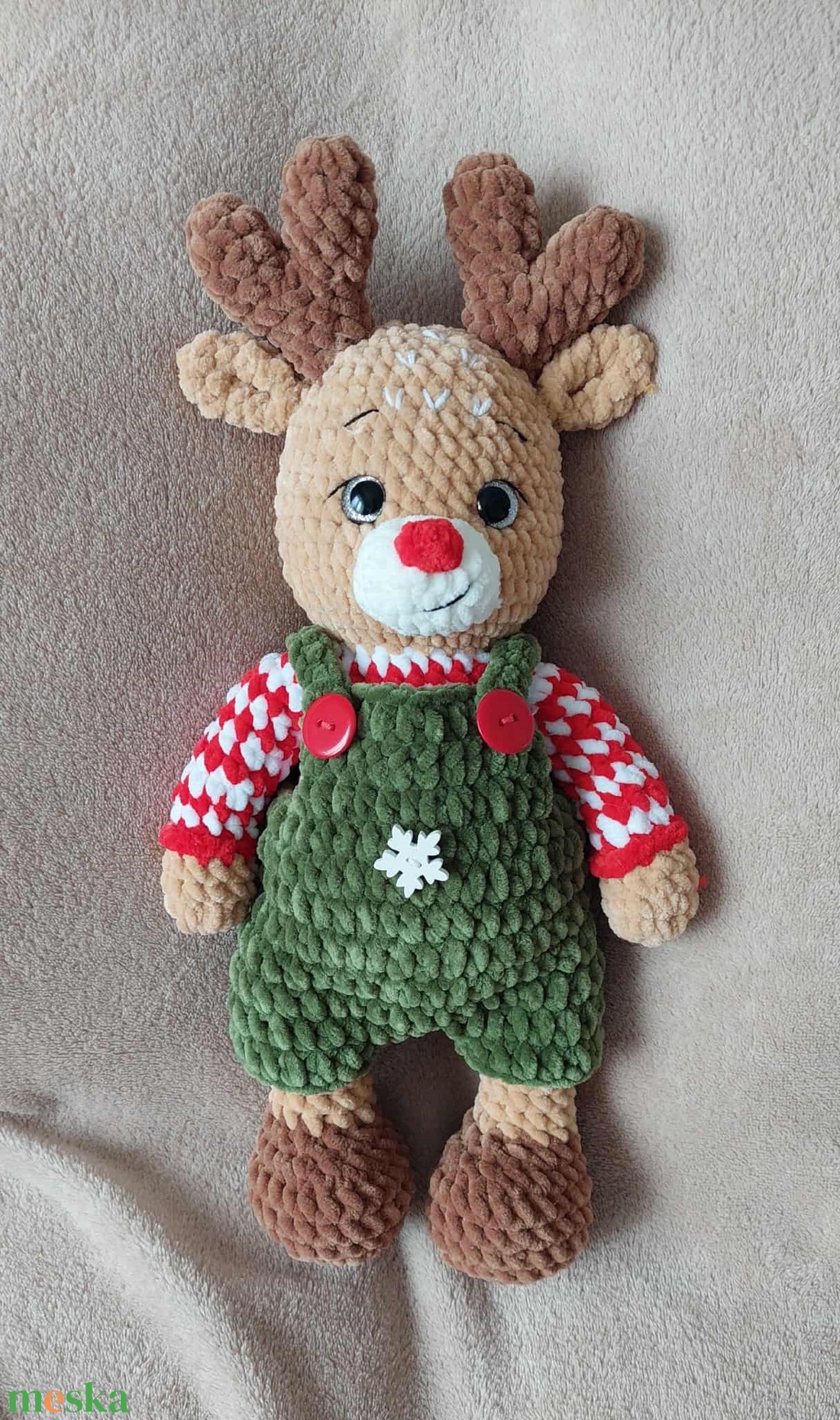 Karácsonyi szarvas -  40 cm - karácsony - karácsonyi lakásdekoráció - karácsonyi manók, figurák - Meska.hu