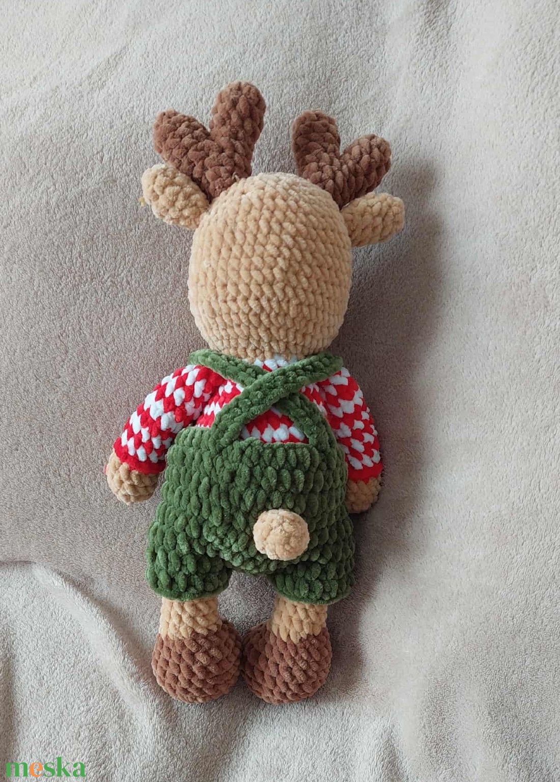 Karácsonyi szarvas -  40 cm - karácsony - karácsonyi lakásdekoráció - karácsonyi manók, figurák - Meska.hu