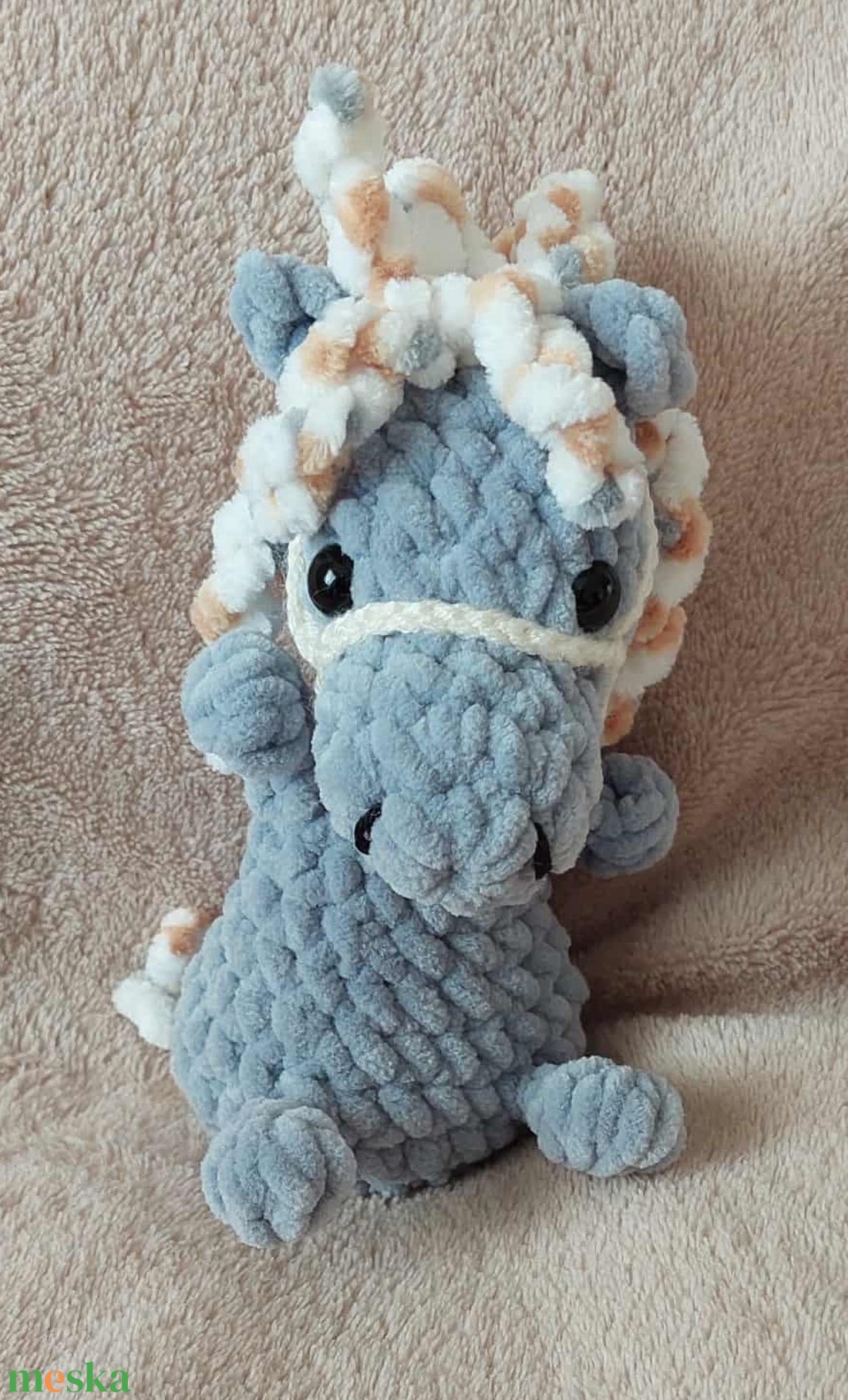 Lovacska  - horgolt, 14 cm - játék & sport - plüssállat & játékfigura - ló - Meska.hu