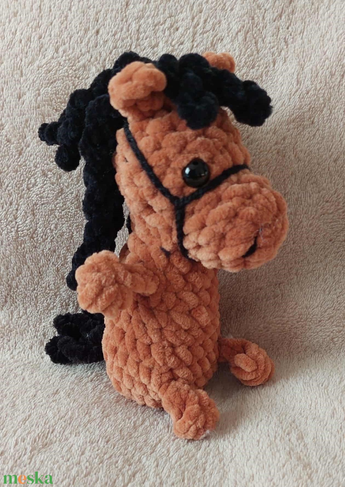 Lovacska  - horgolt, 14 cm - játék & sport - plüssállat & játékfigura - ló - Meska.hu