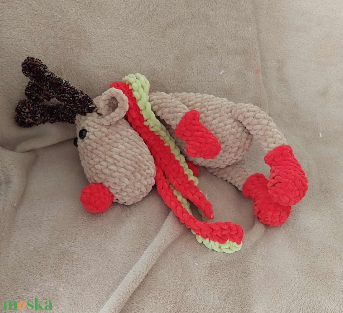 Horgolt Réni - 32 cm+az agancs - játék & sport - plüssállat & játékfigura - nyuszi - Meska.hu