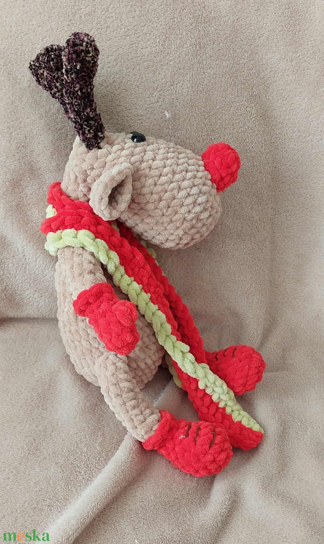 Horgolt Réni - 32 cm+az agancs - játék & sport - plüssállat & játékfigura - nyuszi - Meska.hu