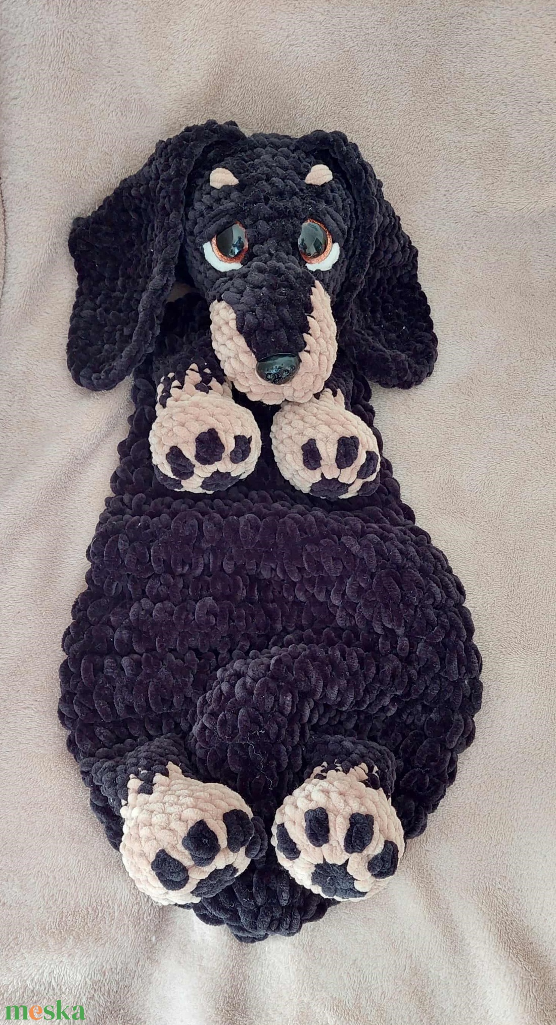 Szuszika - horgolt szundipajti, 50 cm - játék & sport - plüssállat & játékfigura - kutya - Meska.hu