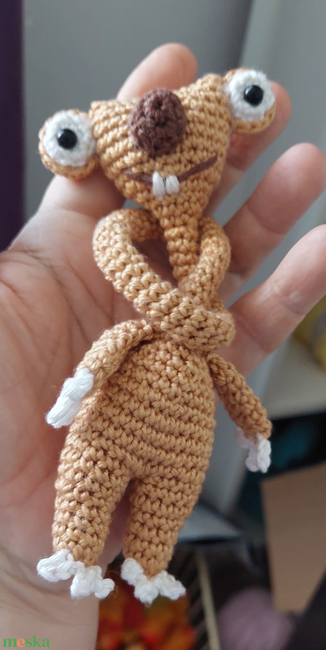 Sid, horgolt lajhár 30 cm - játék & sport - plüssállat & játékfigura - plüss mesefigurák - Meska.hu