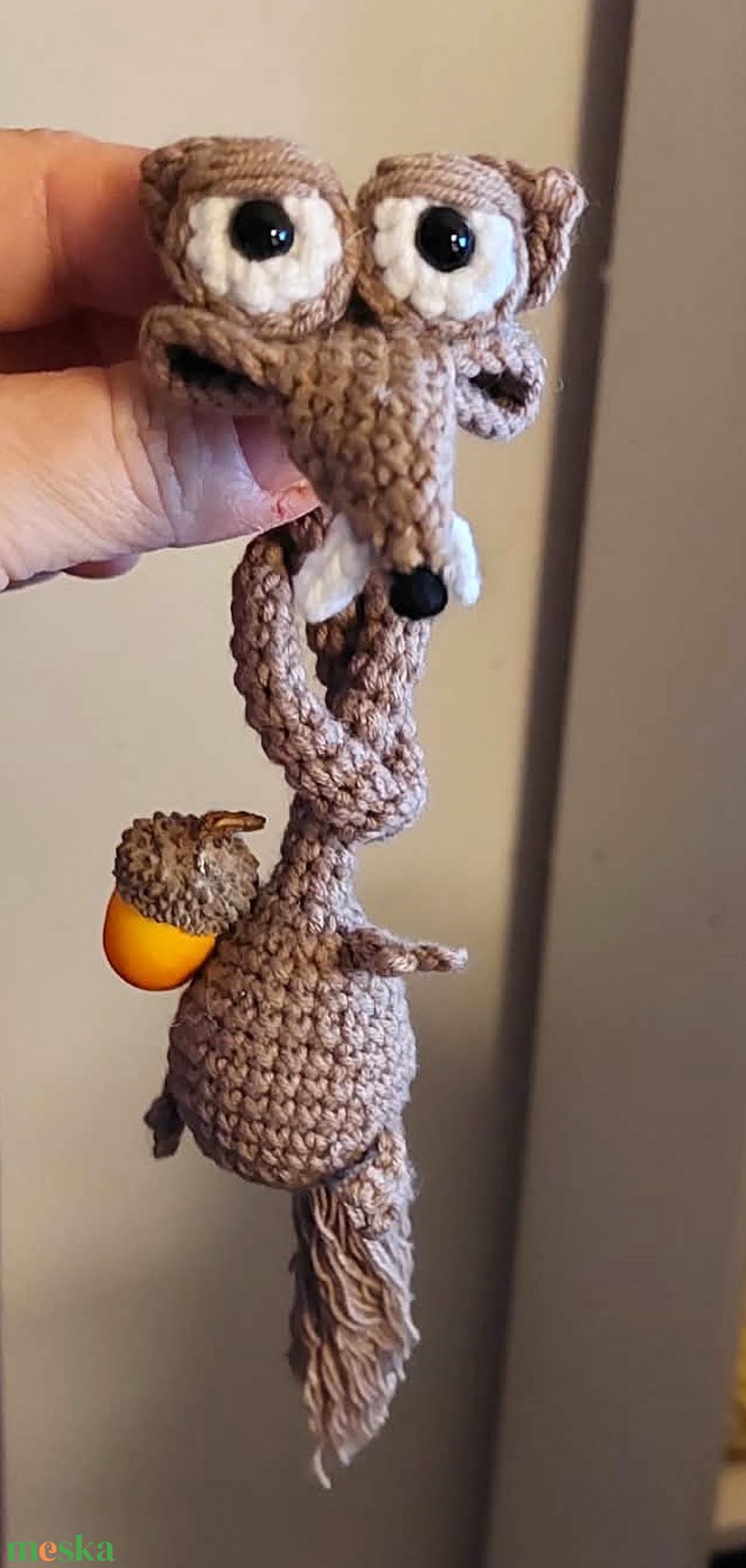 Sid, horgolt lajhár 30 cm - játék & sport - plüssállat & játékfigura - plüss mesefigurák - Meska.hu