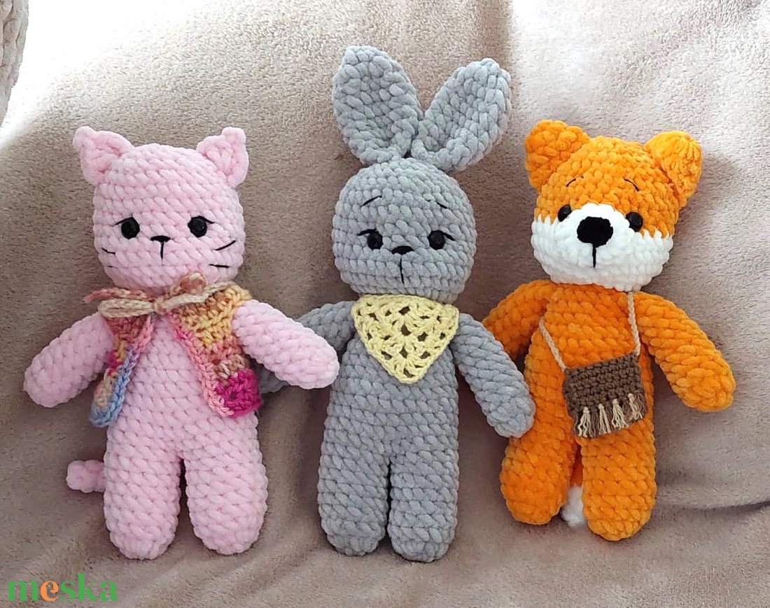 Horgolt figurák-5 db együtt - játék & sport - plüssállat & játékfigura - más figura - Meska.hu