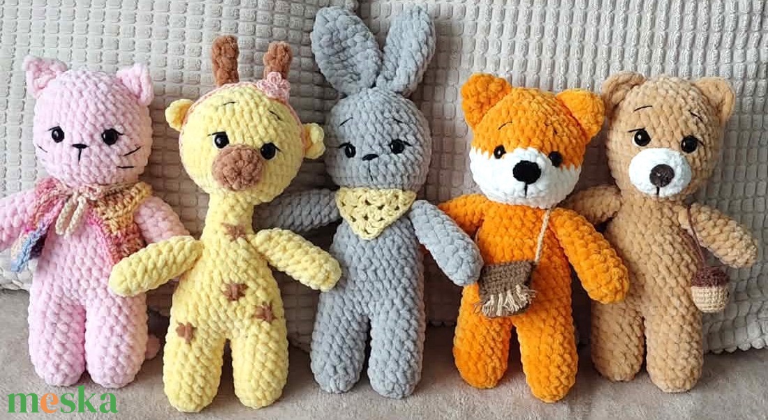 Horgolt figurák-5 db együtt - játék & sport - plüssállat & játékfigura - más figura - Meska.hu