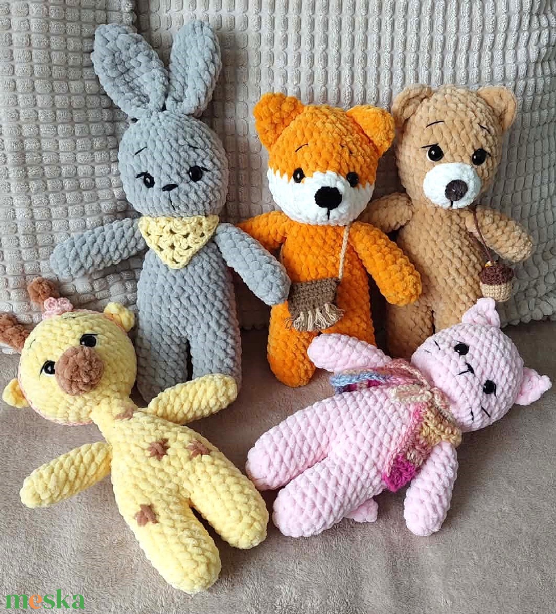 Horgolt figurák-5 db együtt - játék & sport - plüssállat & játékfigura - más figura - Meska.hu