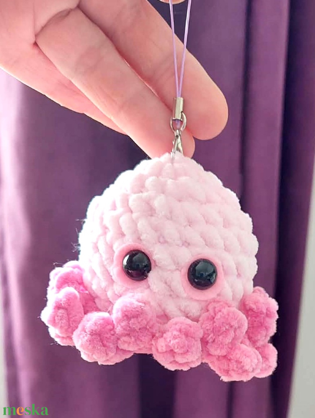 Horgolt kulcstartó, táskadísz - táska & tok - kulcstartó & táskadísz - kulcstartó - Meska.hu