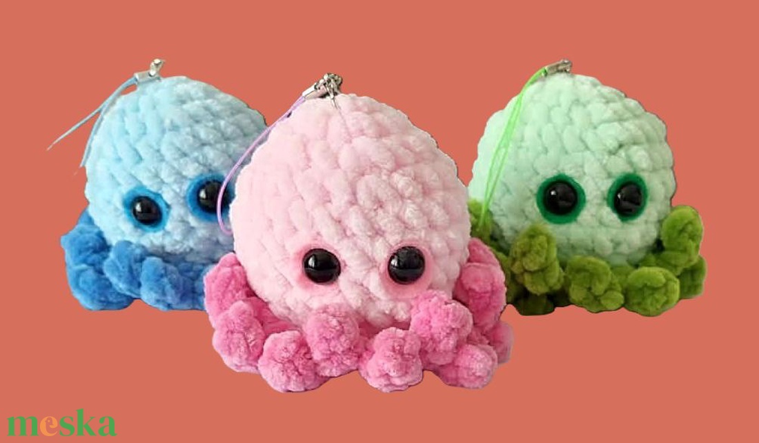 Horgolt kulcstartó, táskadísz - táska & tok - kulcstartó & táskadísz - kulcstartó - Meska.hu