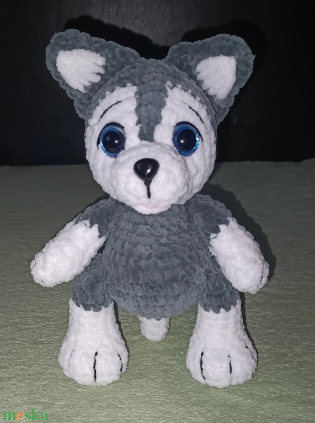 Horgolt Husky  - játék & sport - plüssállat & játékfigura - kutya - Meska.hu