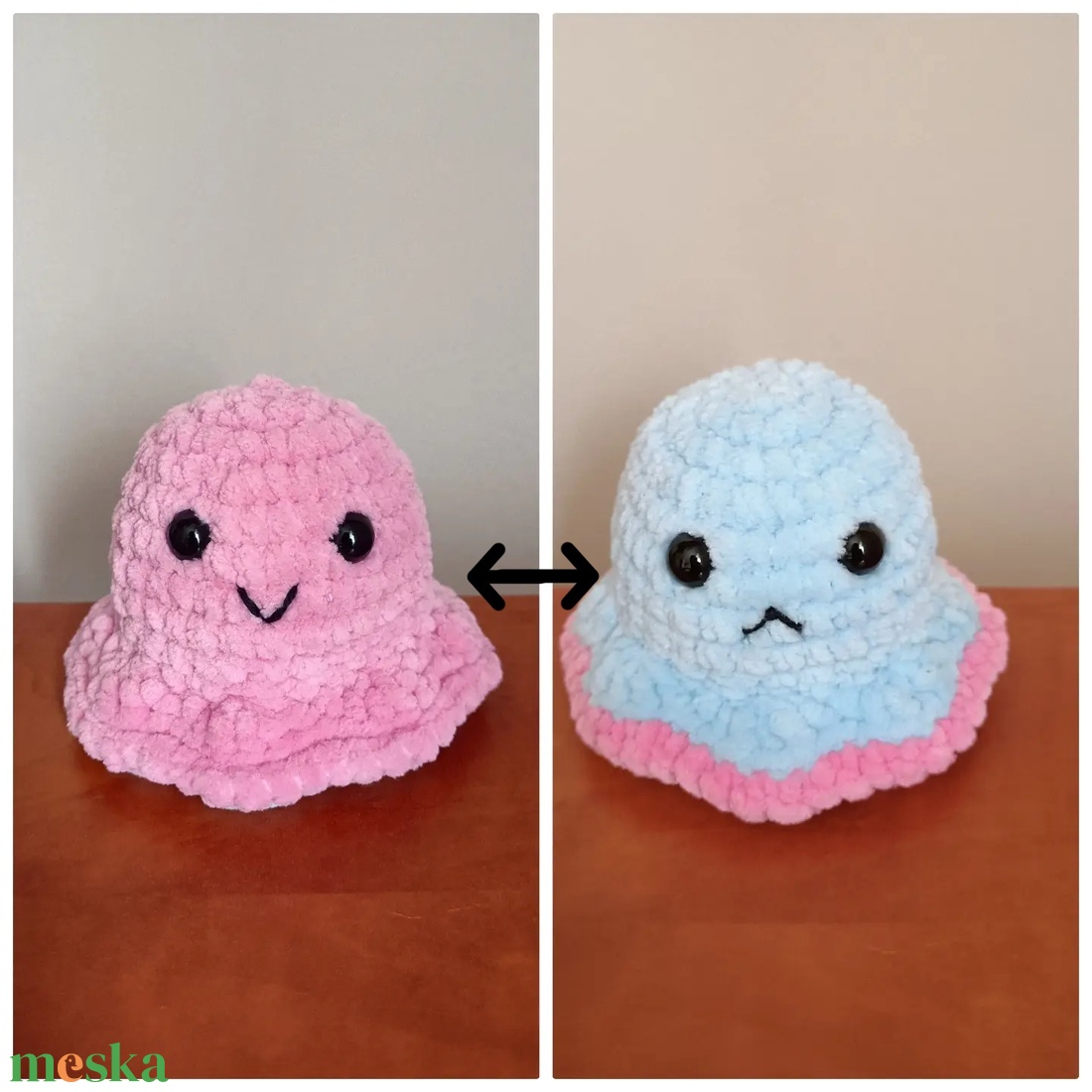 Horgolt kifordítható hangulat polip  - játék & sport - plüssállat & játékfigura - polip, medúza - Meska.hu