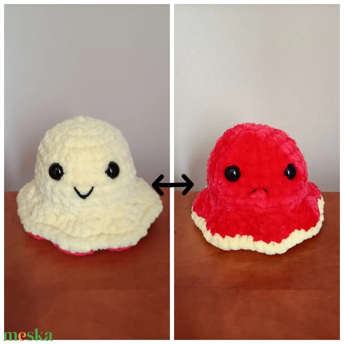 Horgolt kifordítható hangulat polip  - játék & sport - plüssállat & játékfigura - polip, medúza - Meska.hu