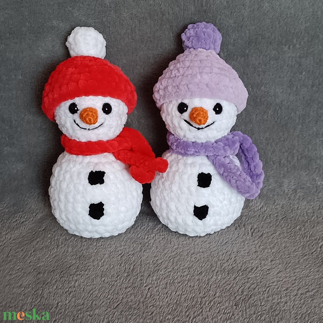 Horgolt hóember - karácsony - karácsonyi lakásdekoráció - karácsonyi manók, figurák - Meska.hu