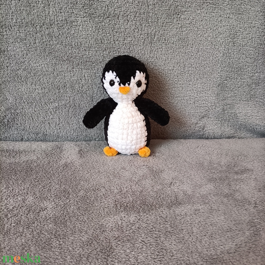 Horgolt pingvin  - játék & sport - plüssállat & játékfigura - pingvin - Meska.hu