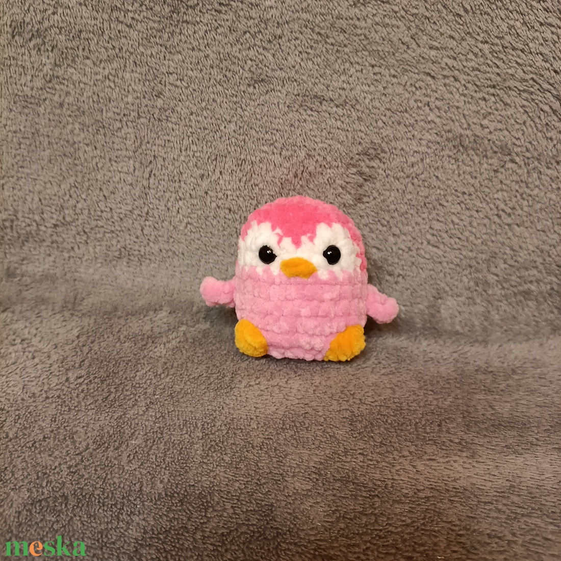 Horgolt rózsaszín pingvin  - játék & sport - plüssállat & játékfigura - pingvin - Meska.hu