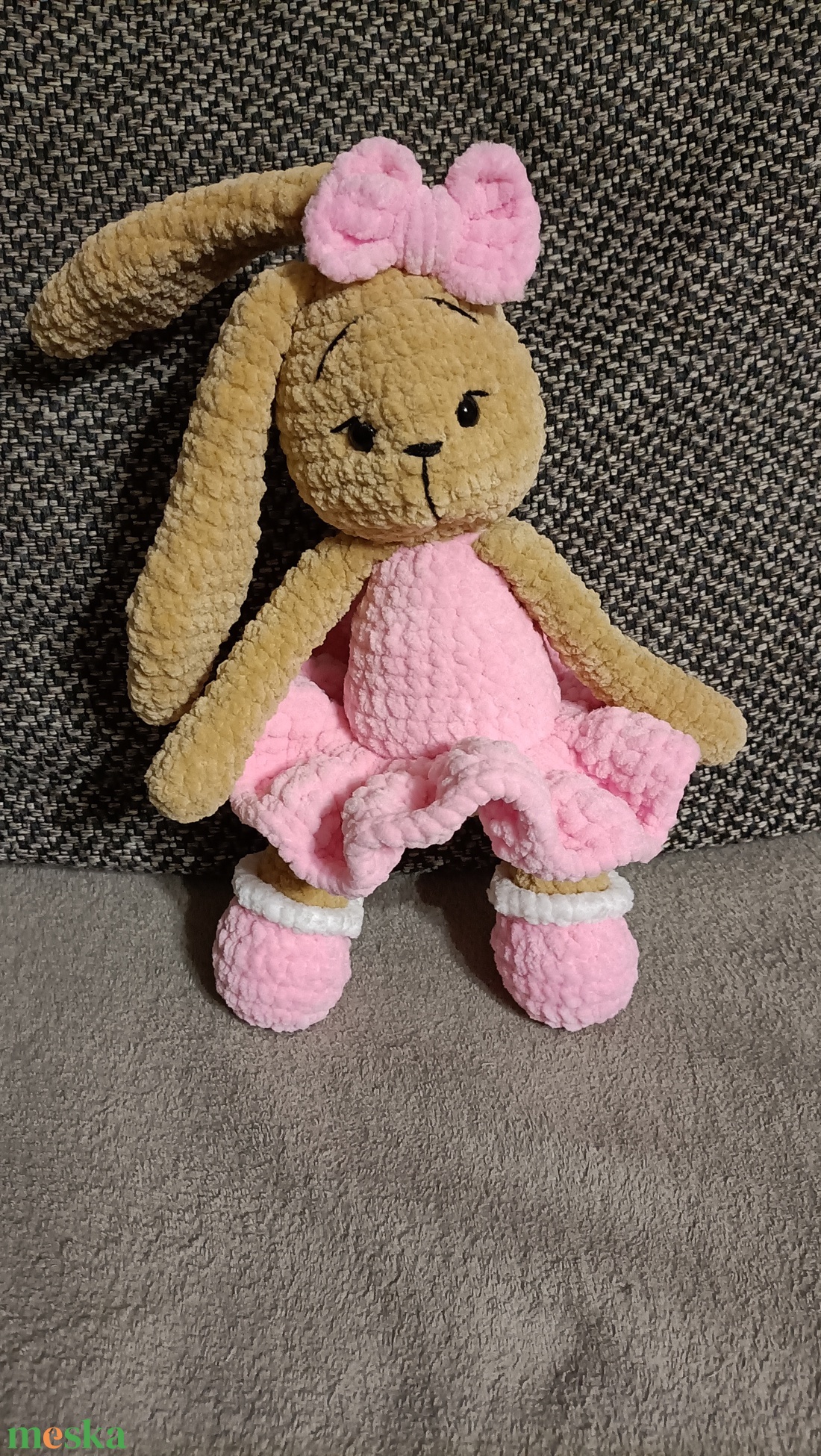 Horgolt barelina nyuszi  - játék & sport - plüssállat & játékfigura - nyuszi - Meska.hu