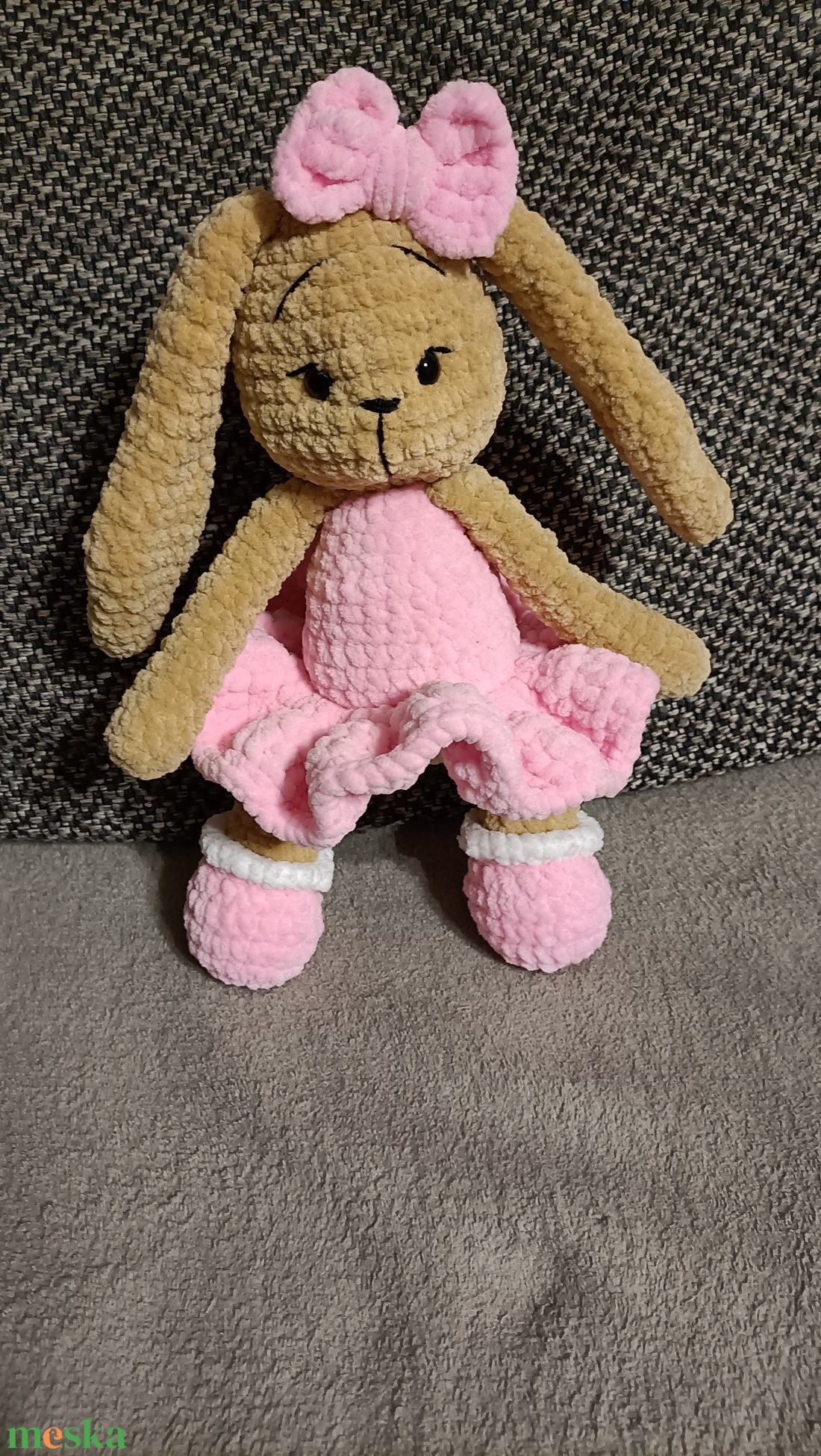 Horgolt barelina nyuszi  - játék & sport - plüssállat & játékfigura - nyuszi - Meska.hu