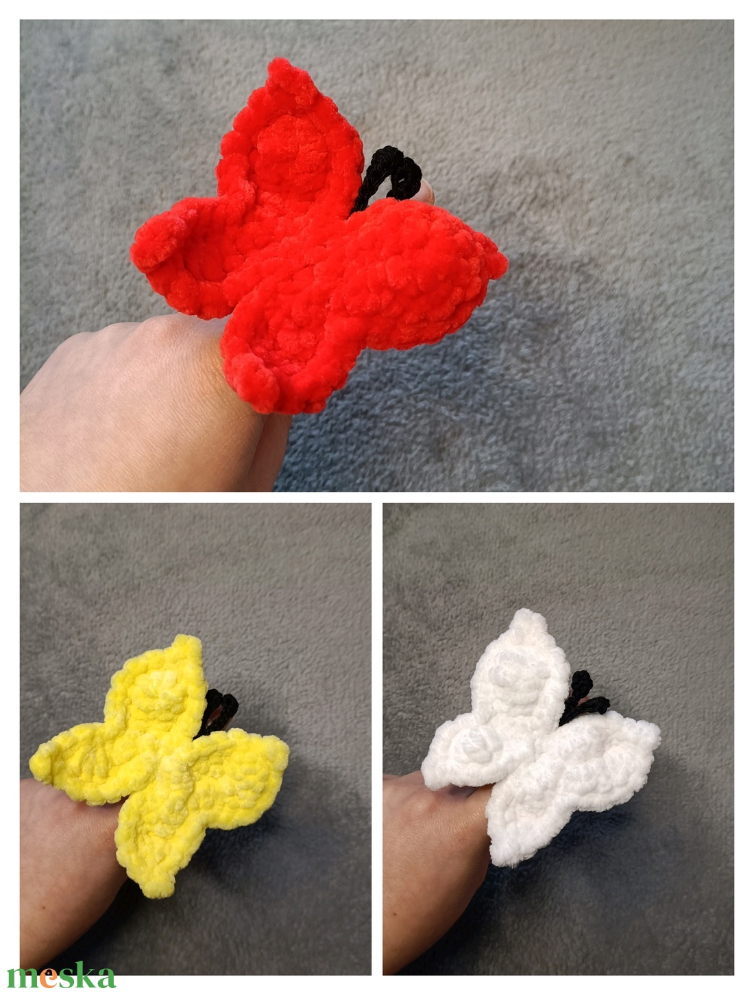 A három pillangó ujjbáb  - játék & sport - bábok - ujjbáb - Meska.hu