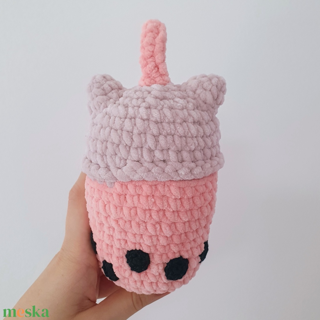 Horgolt amigurumi plüss cicás bubble tea - játék & sport - plüssállat & játékfigura - cica - Meska.hu Horgolt amigurumi plüss cicás bubble tea - játék & sport - plüssállat & játékfigura - cica - Meska.hu