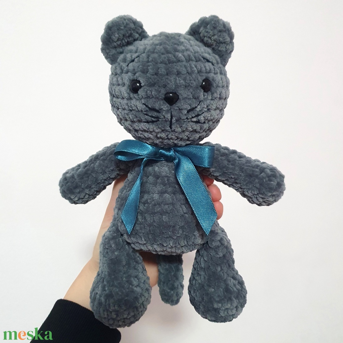 Horgolt amigurumi plüss szürke cica - játék & sport - plüssállat & játékfigura - cica - Meska.hu Horgolt amigurumi plüss szürke cica - játék & sport - plüssállat & játékfigura - cica - Meska.hu