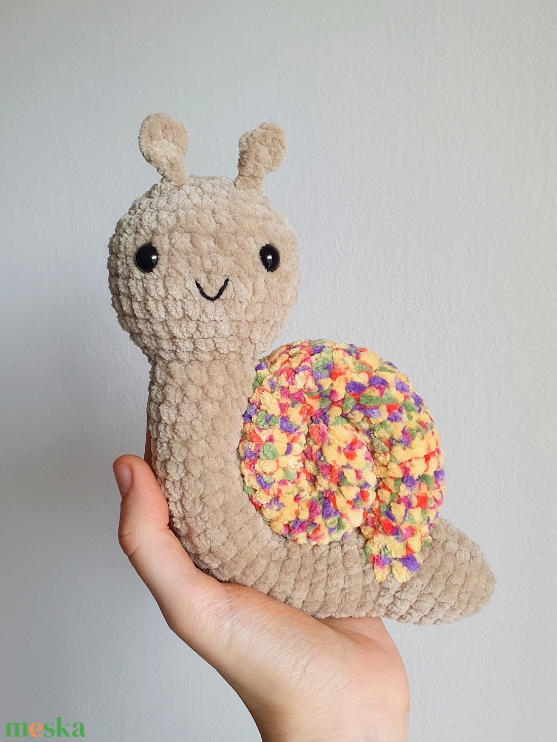 Horgolt amigurumi plüss csiga - játék & sport - plüssállat & játékfigura - csiga - Meska.hu