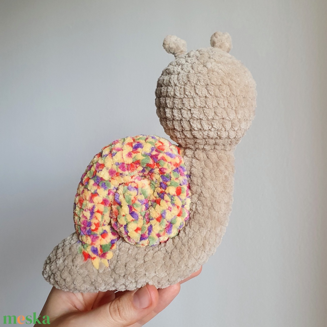 Horgolt amigurumi plüss csiga - játék & sport - plüssállat & játékfigura - csiga - Meska.hu