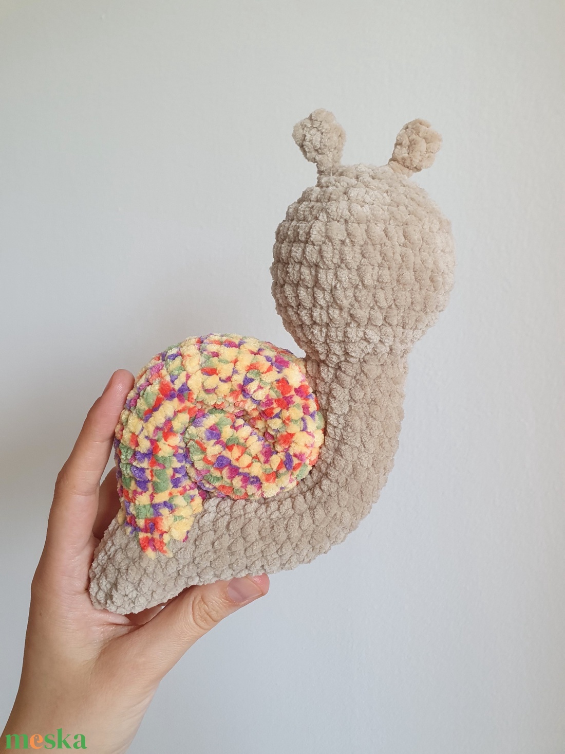 Horgolt amigurumi plüss csiga - játék & sport - plüssállat & játékfigura - csiga - Meska.hu