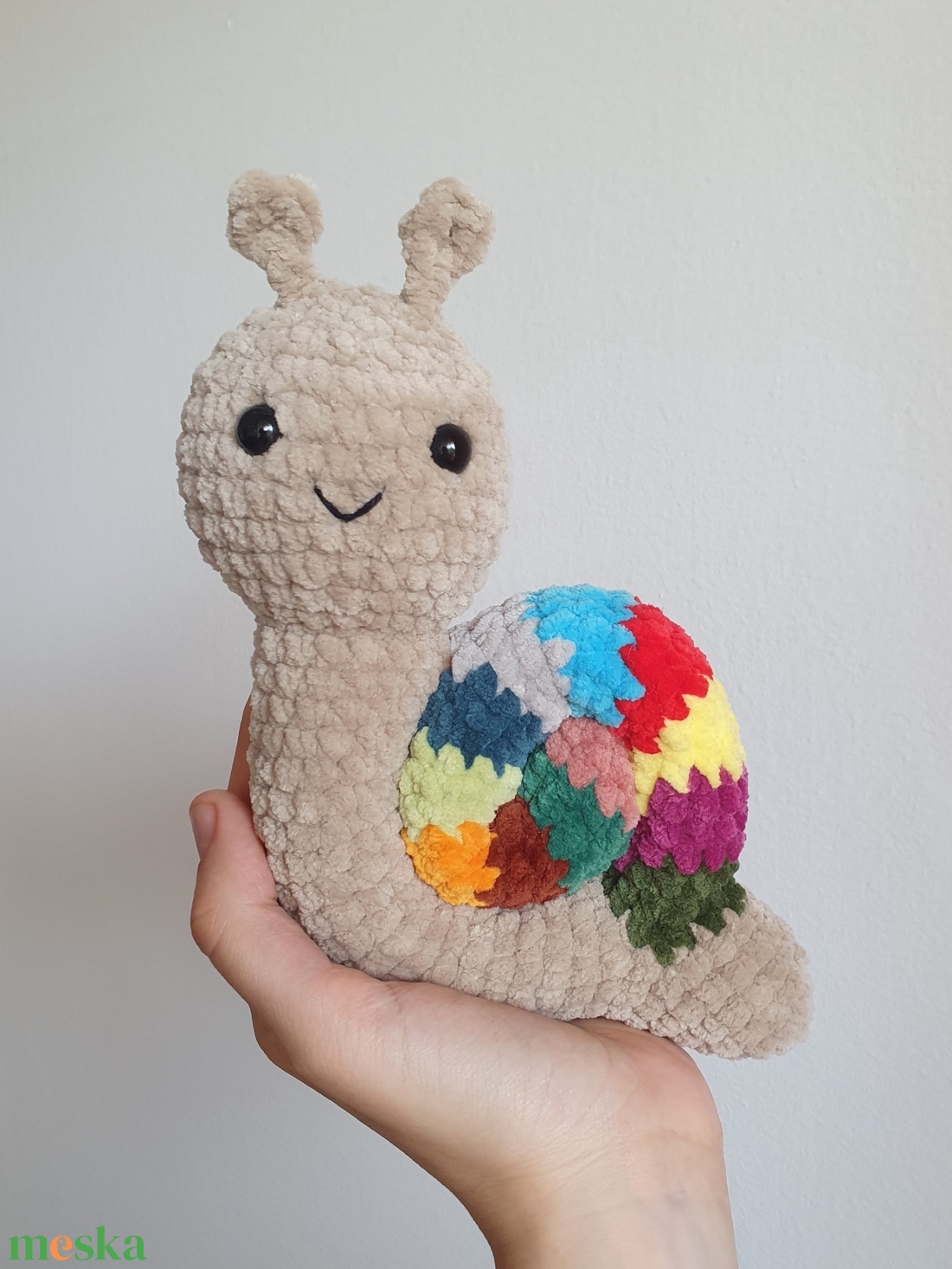 Horgolt amigurumi plüss csiga - játék & sport - plüssállat & játékfigura - csiga - Meska.hu