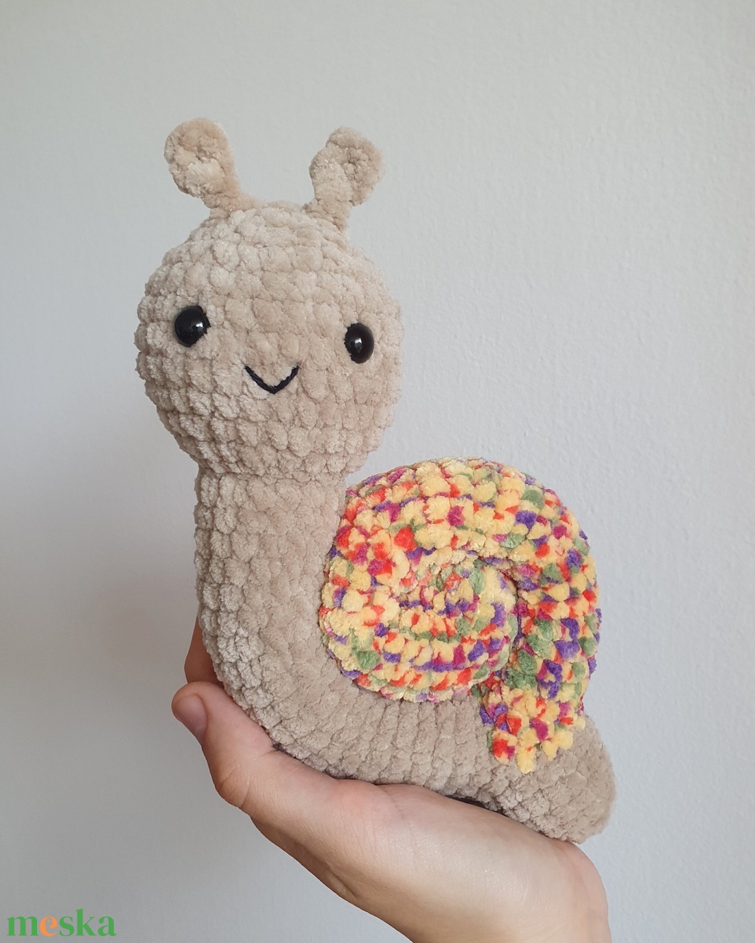 Horgolt amigurumi plüss csiga - játék & sport - plüssállat & játékfigura - csiga - Meska.hu