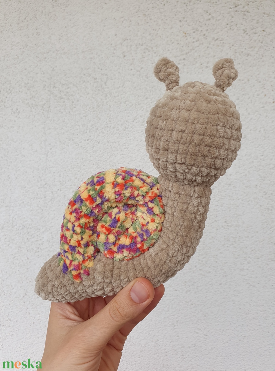 Horgolt amigurumi plüss csiga - játék & sport - plüssállat & játékfigura - csiga - Meska.hu